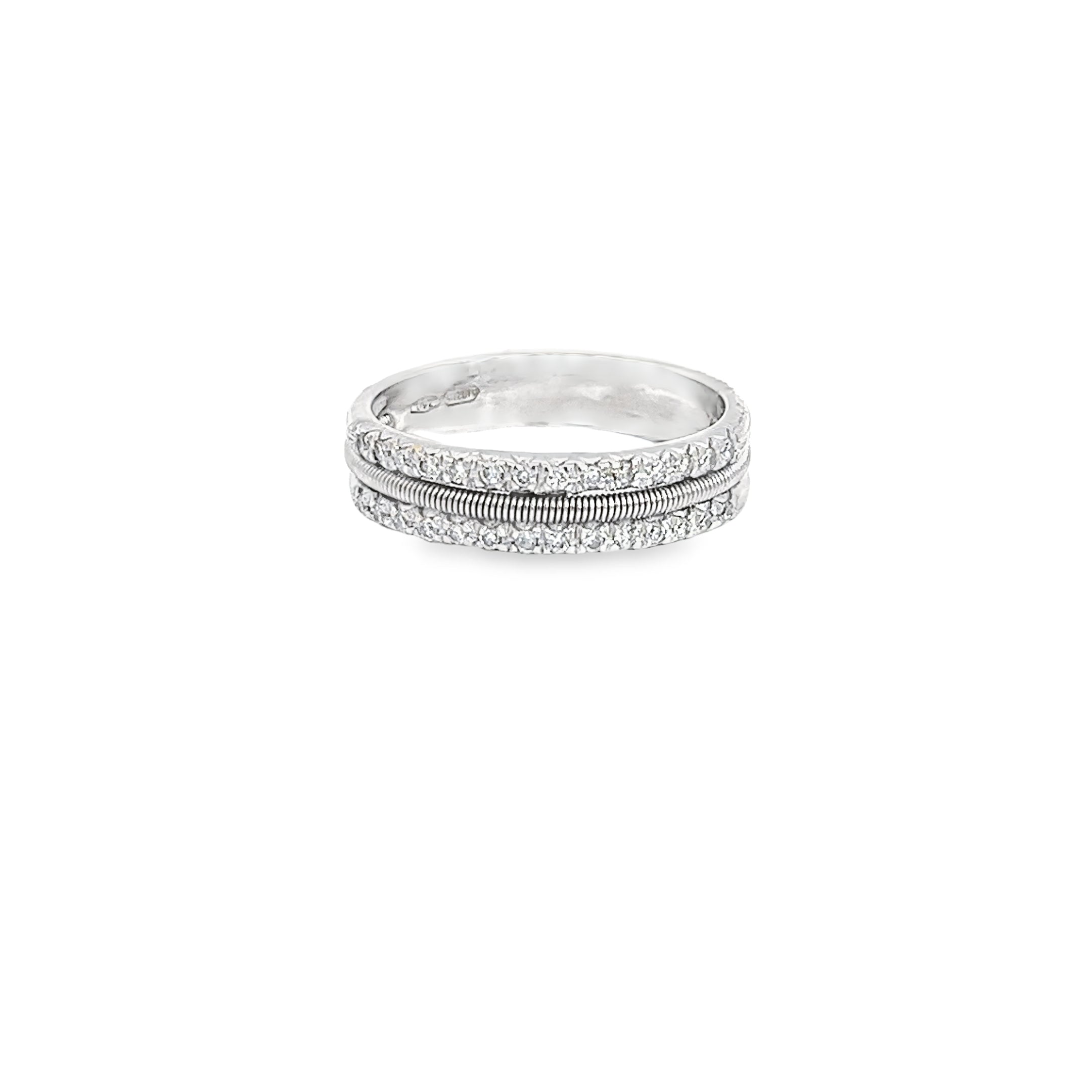 18k White Gold .25CT G VS2 Round  Diamond Marco Bicego Ring
