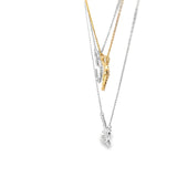 14k white gold Diamond Script necklace