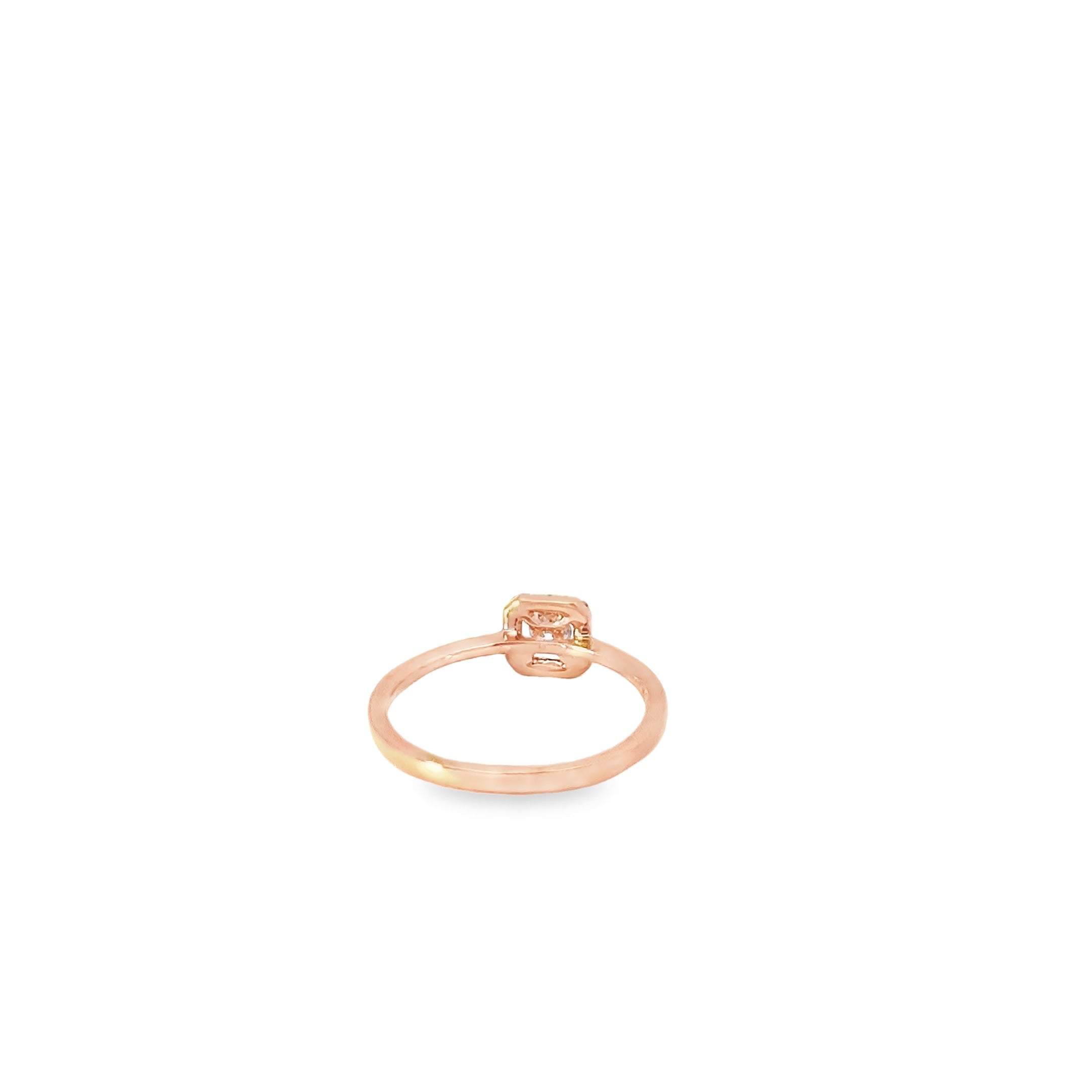 14K ROSE GOLD .18CT ROUND DIAMOND STACKABLE RING