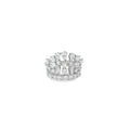 18k White Gold 4.45ct F VS2 Pear, Round and Marquise Tiara Multi Shaped Diamond Ring