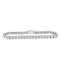 14k White Gold 8.80ct F VS2 Round Diamond Tennis Bracelet