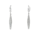 14K WHITE GOLD 1CT G SI2 PAVE DIAMOND DROP EARRING