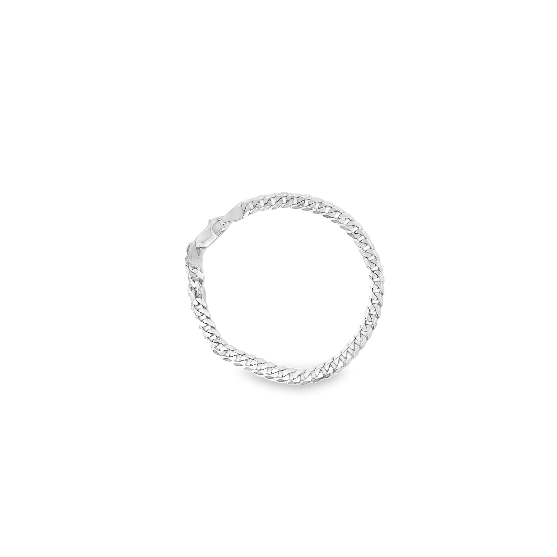 14K WHITE GOLD 5.60 GRAM CURB BRACELET