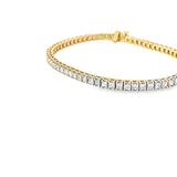 Ladies 14k yellow gold diamond tennis bracelet
