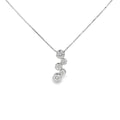 Platinum 1.00ct G SI1 Round Diamond Bubble Necklace