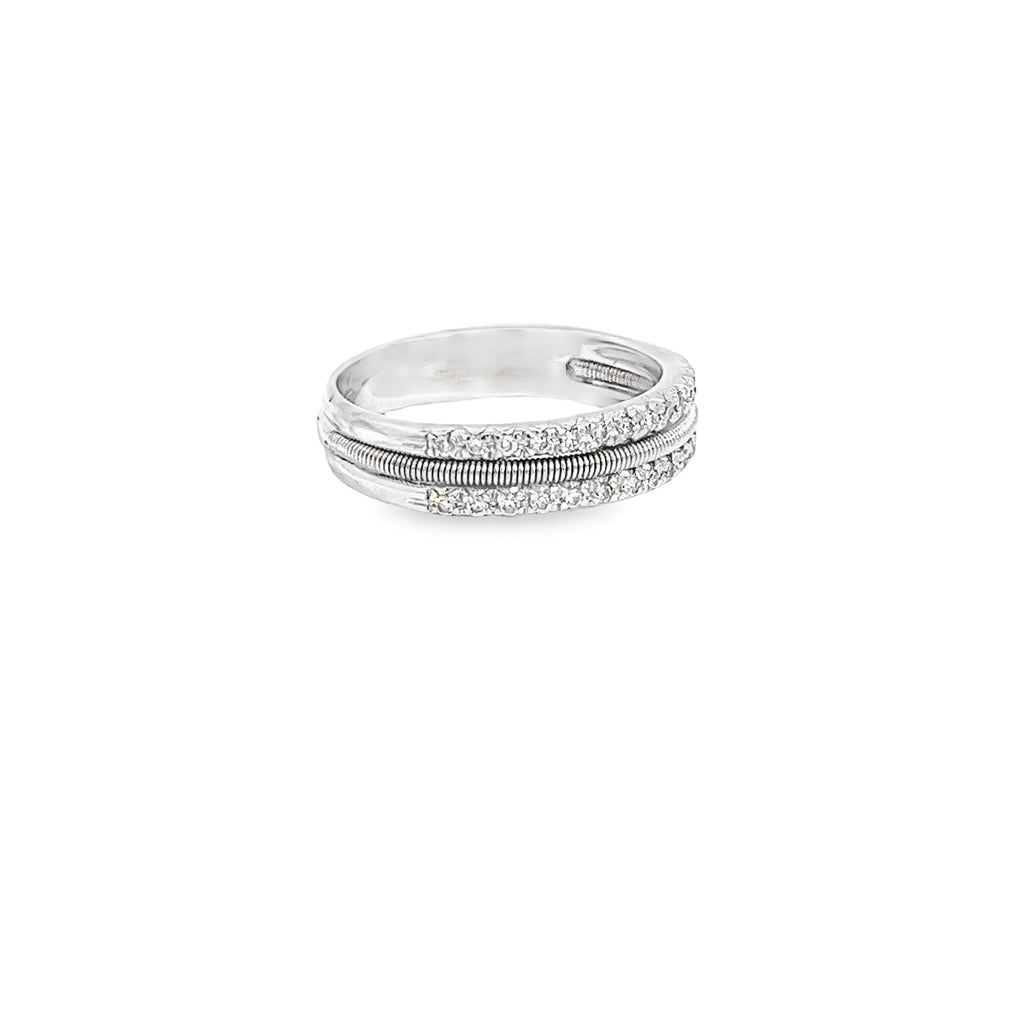18k White Gold .25CT G VS2 Round  Diamond Marco Bicego Ring
