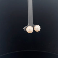 14k White Gold Fresh Water Cultured Pearl Stud Earrings 10mm