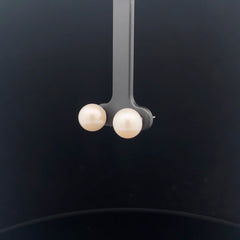 14k White Gold Fresh Water Cultured Pearl Stud Earrings 10mm