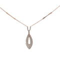 14k Rose Gold 1.83ct F VS2 Round Diamond Drop Necklace