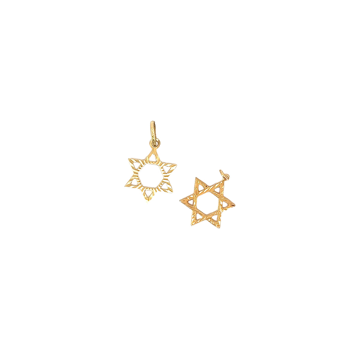 14k Yellow gold Star of David Necklace
