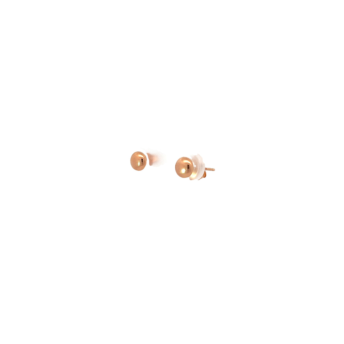 14k Rose Gold 5.5mm Pebble Stud Earrings
