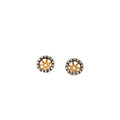 18k Yellow Gold .50ct Round Champagne Diamond Jacket Earrings