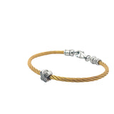 Baby stainless steel and gold bracelet