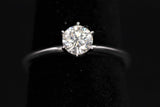 Ladies 18k white gold Diamond Solitaire engagement ring