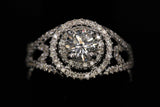 Ladies 14k white gold diamond engagment ring