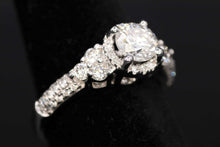 Load image into Gallery viewer, Ladies 14k white gold Diamond Cluster ring