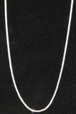 Ladies 14k white gold diamond tennis necklace