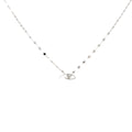 14K White Gold 1.3 gram Evil Eye Necklace