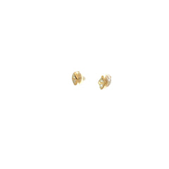 14k Yellow Gold .25ct H VS2 Trillion shaped Diamond stud earrings