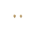 14k yellow and white gold .41ct H VS2 Trillion shaped diamond stud earrings