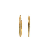 14k Yellow Gold Sand Blasted Hoop Earrings 4.6 grams