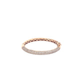 Ladies 14k Rose Gold Diamond Bangle Bracelet