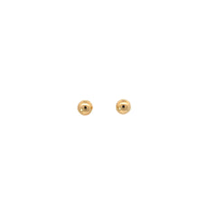 14k Yellow and White Gold 7mm Ball Stud Earrings
