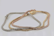 Load image into Gallery viewer, Ladies 14k gold diamond tennis bracelet