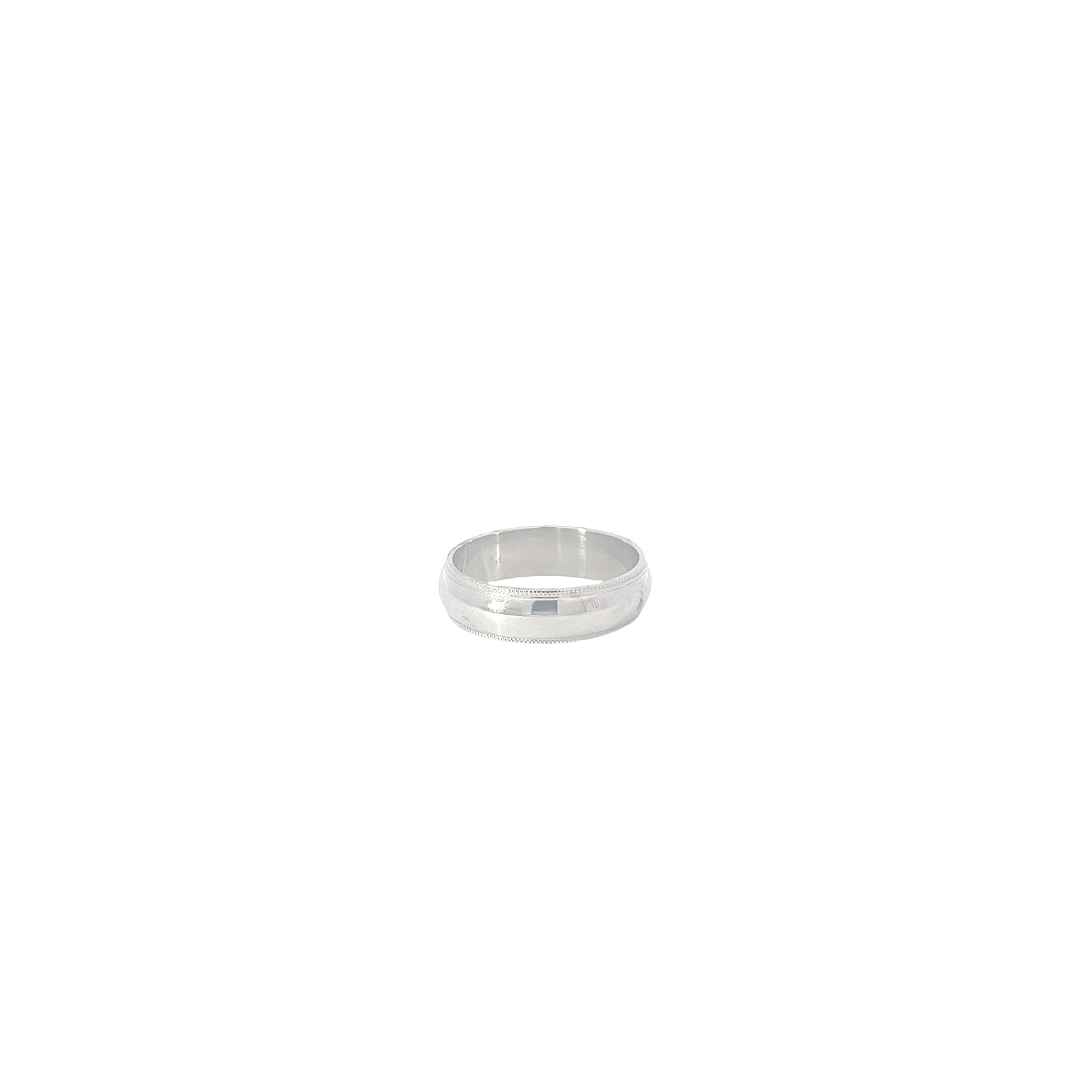 Platinum Men Wedding Band Size 8.5 6mm