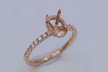 Load image into Gallery viewer, Ladies 18k rose gold Diamond semi mount ring