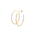 14k Yellow Gold Oval Shaped Half Hoops 2.2 gram