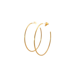 14k Yellow Gold Oval Shaped Half Hoops