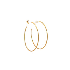 14k Yellow Gold Oval Shaped Half Hoops