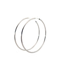 14k White Gold Hoop Earrings 3"inch 3.3 gram