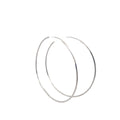 14k White Gold 2"inch Hoop Earrings 3.1 gram
