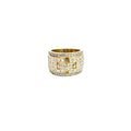 18k Yellow Gold 3ct F VS2 Baguette and Round Diamond Band