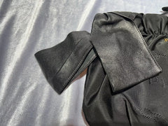 Prada Jacquard Bow Nylon/Leather Bag
