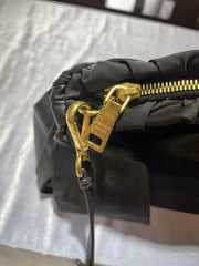 Prada Jacquard Bow Nylon/Leather Bag