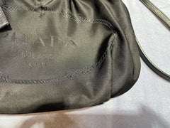 Prada Jacquard Bow Nylon/Leather Bag