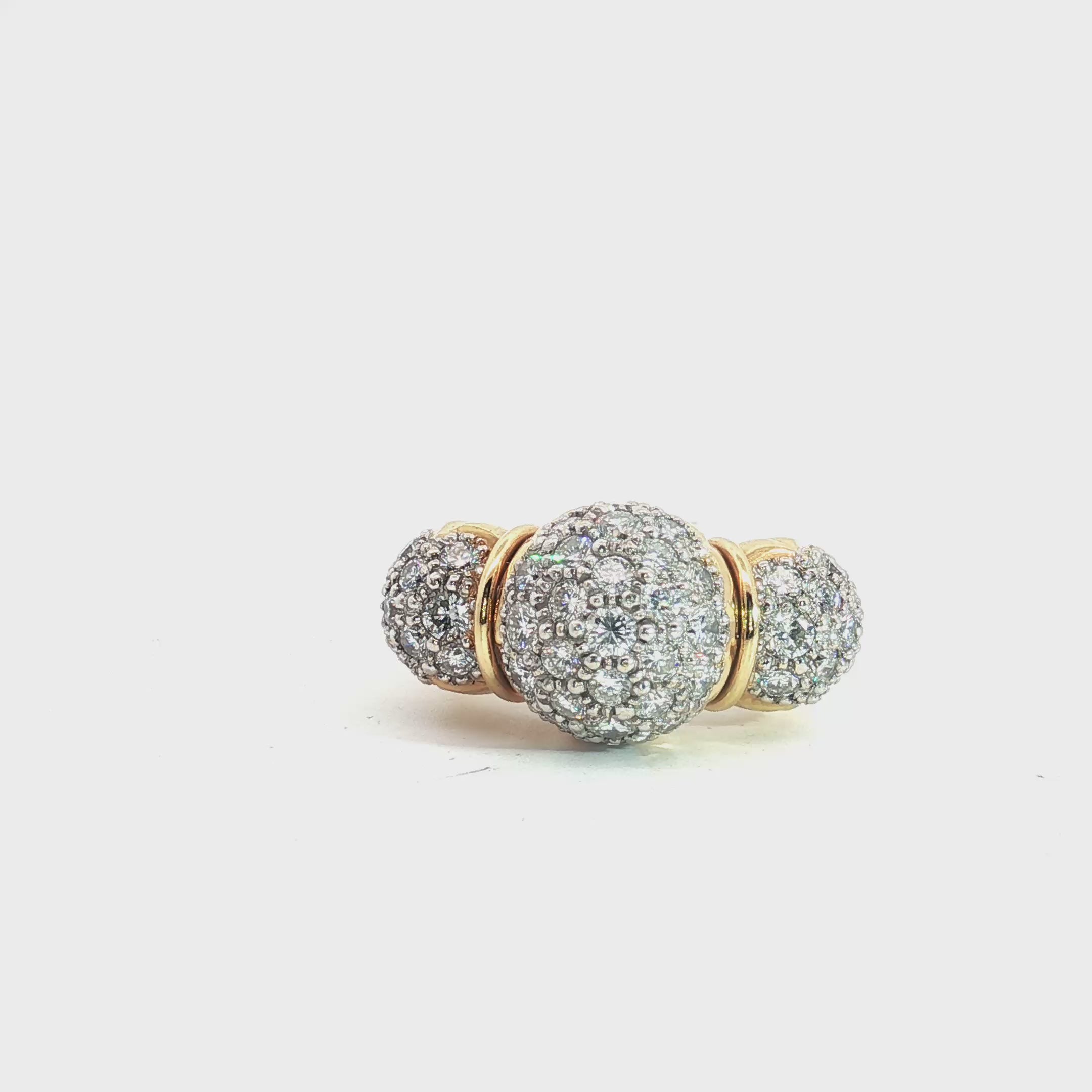 18k Yellow Gold 2.00ct G VS2 Round Diamond Dome Ring Size 7