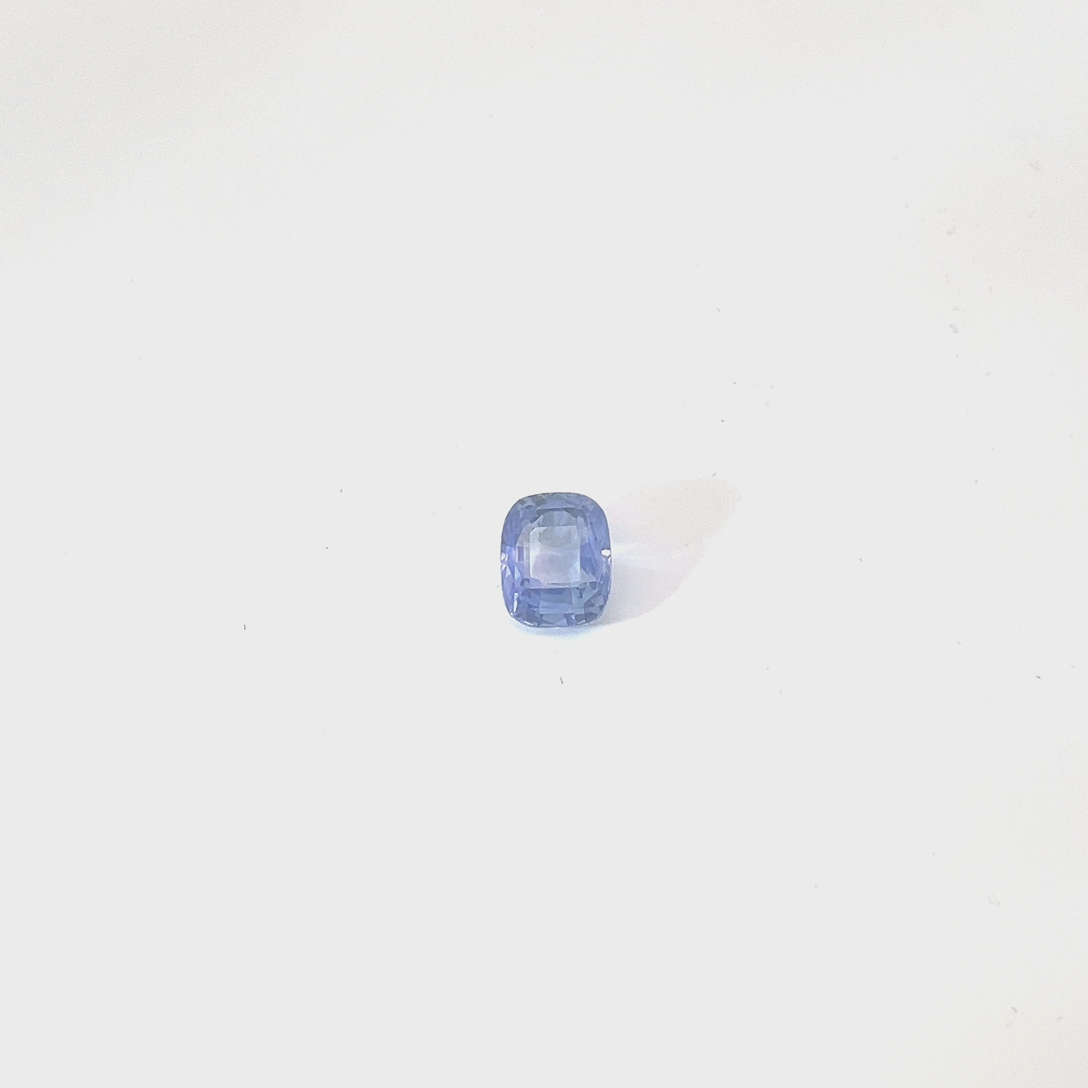 4.44CT CUSHION VIOLETISH BLUE  GIA