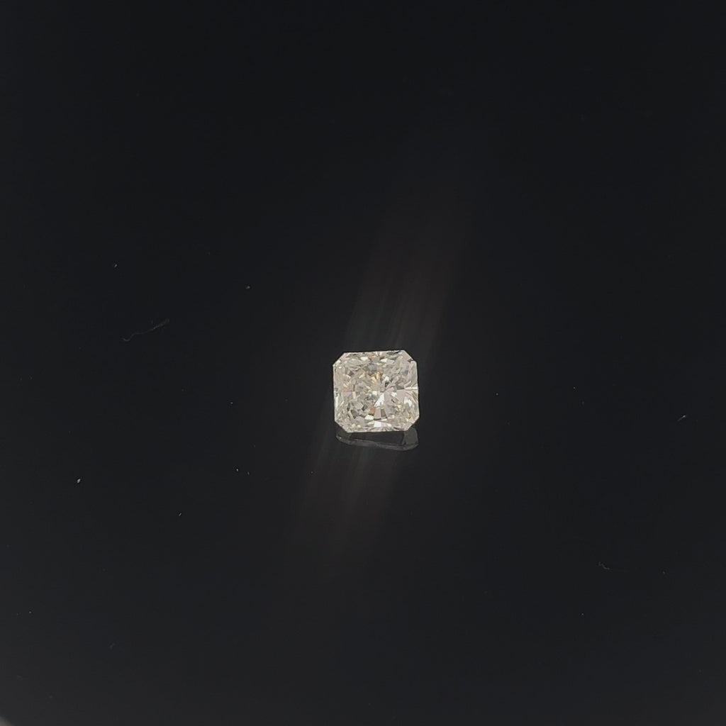 14k White Gold 1.78ct G VS2 Rectangular Cut Corner Diamond /.32ct G VS2 Round Diamond Ring Certified by GIA #2151345978