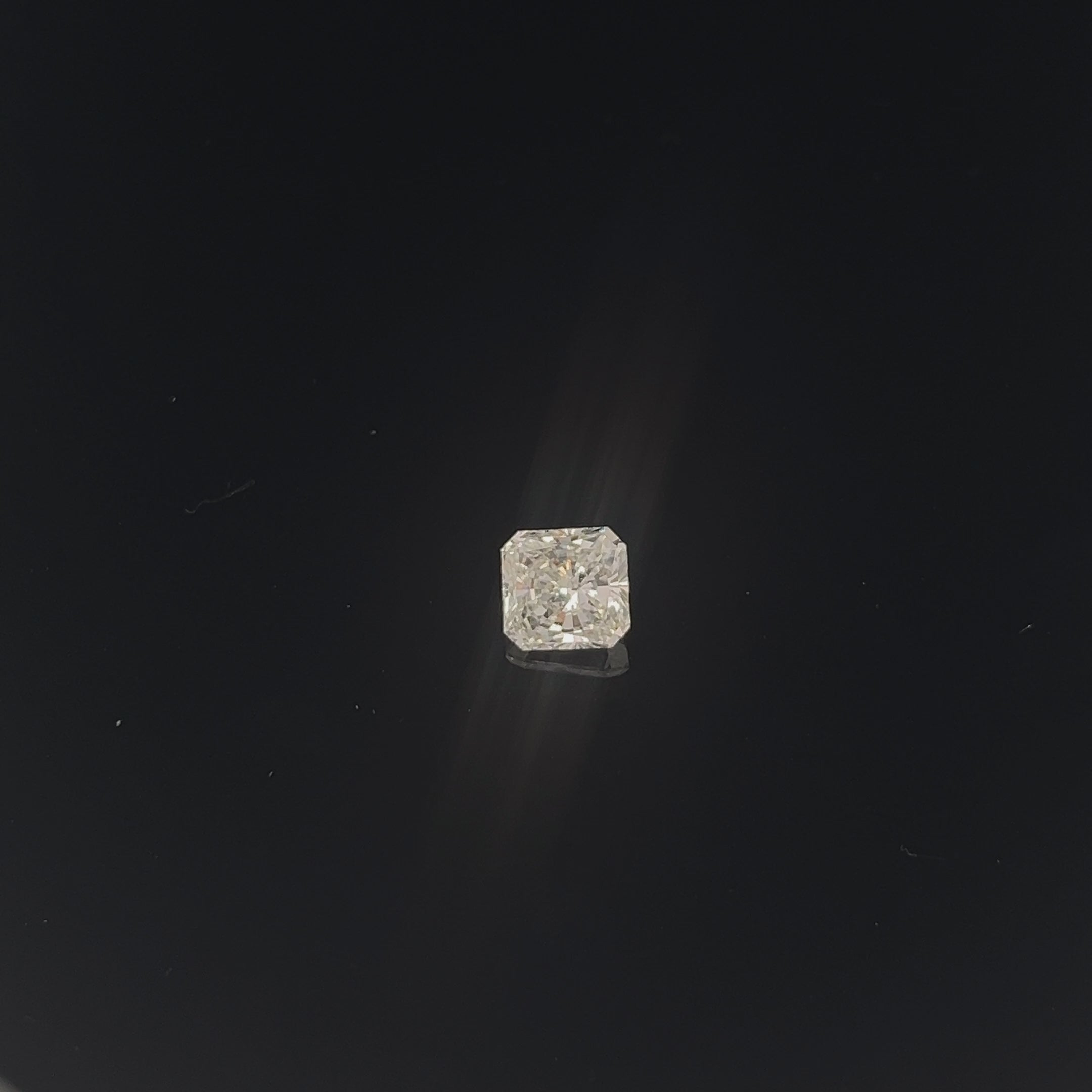 14k White Gold 1.78ct G VS2 Rectangular Cut Corner Diamond /.32ct G VS2 Round Diamond Ring Certified by GIA #2151345978