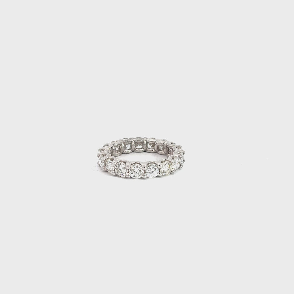 14k White Gold 3.52ct G VS2 Round  Diamond Eternity Ring