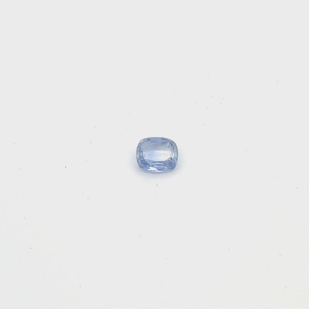 18k White Gold 3.87 CT CEYLON CUSHION BLUE SAPPHIRE/ 1.38CT F VS2 ROUND DIAMOND PAVE TWISTED RING CERTIFIED BY GIA#5231097999