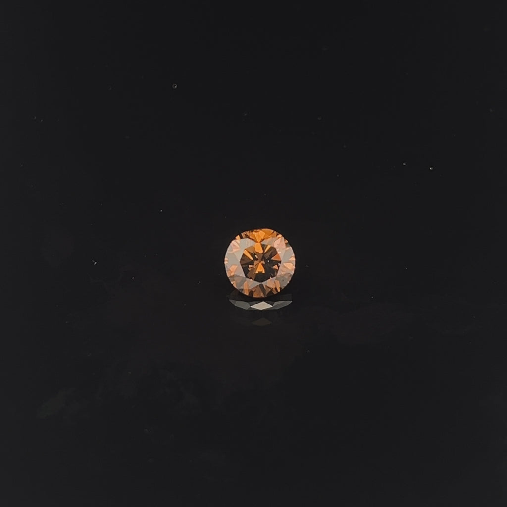1.01CT FANCY DARK ORANGY BROWN ROUND GIA