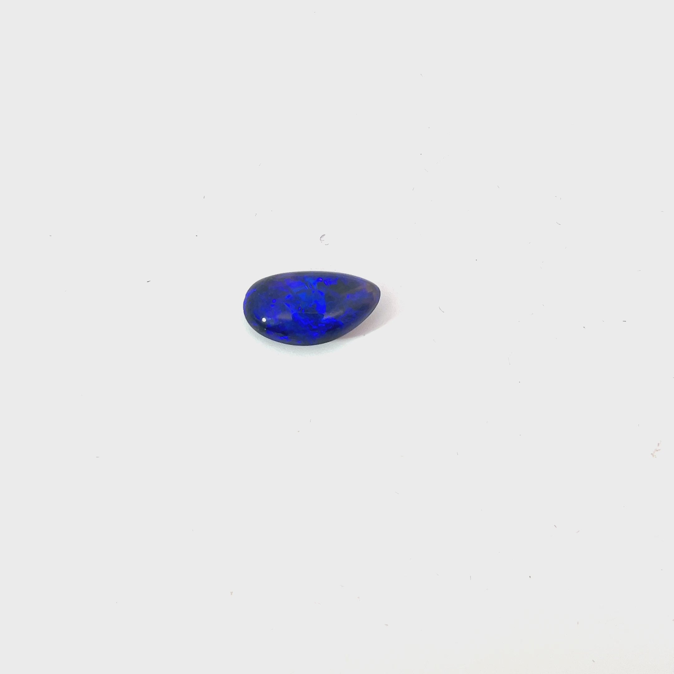 5.60CT BLACK OPAL FREEFORM DOUBLE CABOCHON GIA