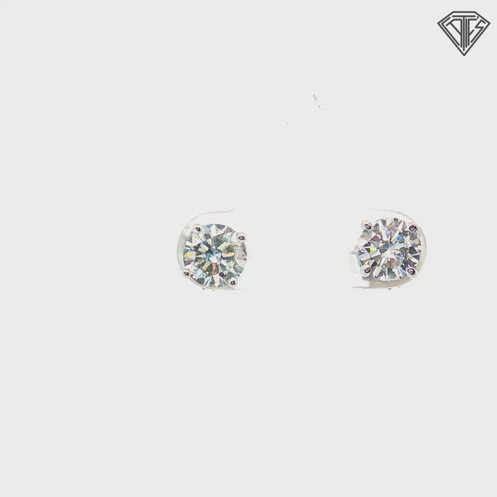 14k White Gold 1.50ct G/H SI1/ SI2 Round Stud Earrings