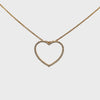 Ladies 18k Yellow Gold Diamond Heart Necklace
