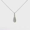 Ladies 18k White Gold Diamond Pave necklace